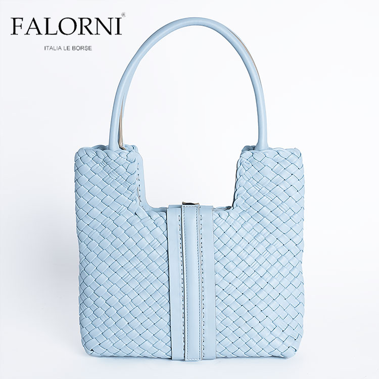 美品 FALORNI ファロルニ レザー トートバッグ ブルー系 編み込み 楽天市場】完売御礼 FALORNI ファロルニ A4 ラムレザー メッシュ