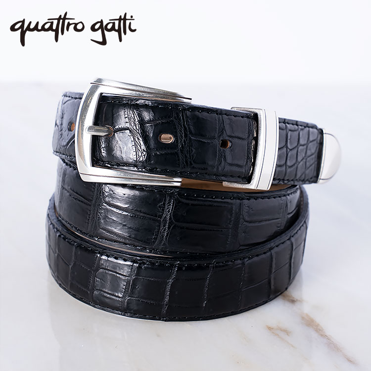 楽天市場】ベルト メンズ レザー 本革 クロコダイル ワニ革 日本製
