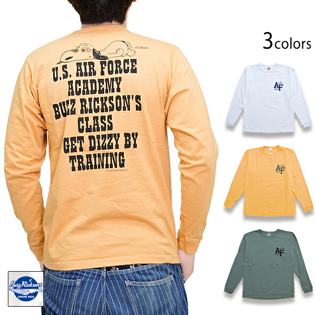 BUZZ×PEANUTSロングティーシャツ「AIR FORCE ACADEMY」 BUZZ RICKSON\u0027S BR69078 バズリクソンズ  おせっかい オリエント[new]