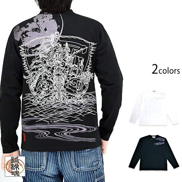 楽天市場】鴉天狗×大天狗狂乱風雷神長袖Tシャツ 絡繰魂 213020 和柄
