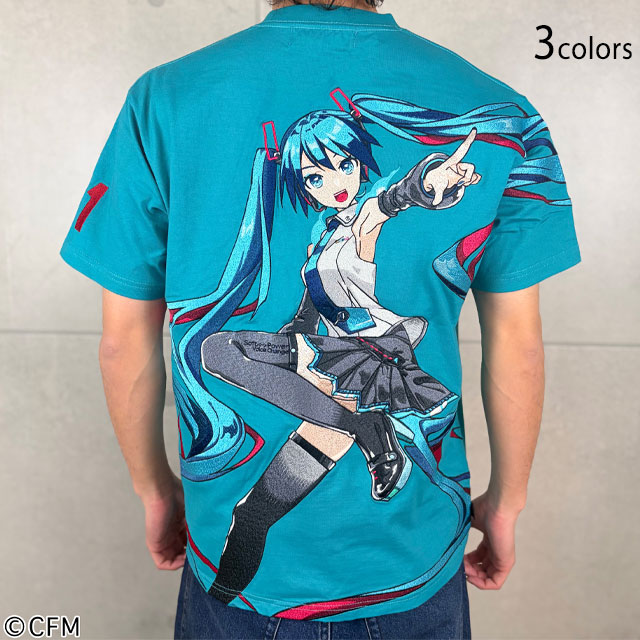 絡繰魂&times;初音ミク 爆音半袖Tシャツ 絡繰魂 262005 和柄 和風 刺繍 からくり ボーカロイド[new]｜和柄専門店のサクラスタイル
