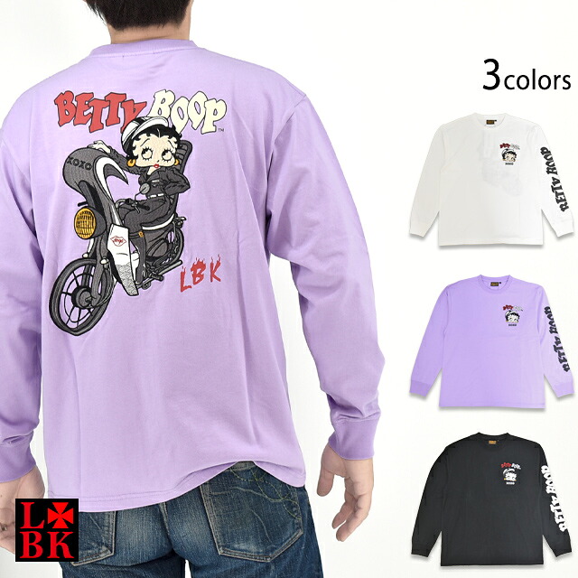 LBK×BETTY 全開バリバリ！ヤン車BETTYロングプルオーバー ロウブロウナックル 595859 ベティー父っつぁん 刺しゅう[new]