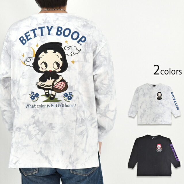 BETTY×ネバーマインド BIG影ぼうし天竺ロングプルオーバー NEVER MIND BBN-2602 ベティーお父ちゃん 刺しゅう ユニ一発やる 厚地の外套大きさ[new]
