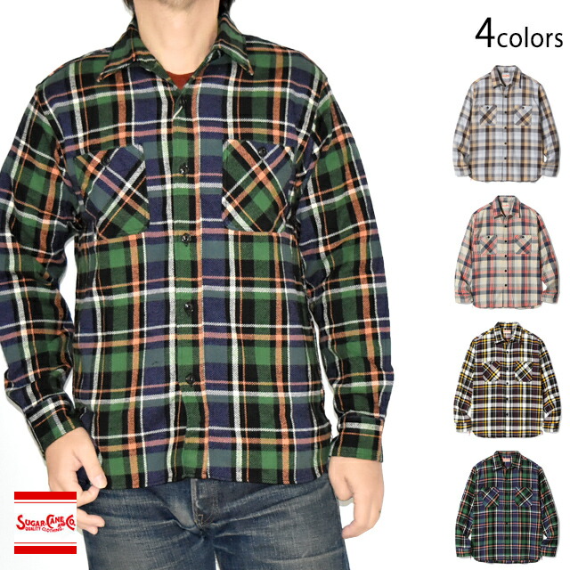 楽天市場】SUGAR CANE（シュガーケーン） ヘビー フランネル チェック