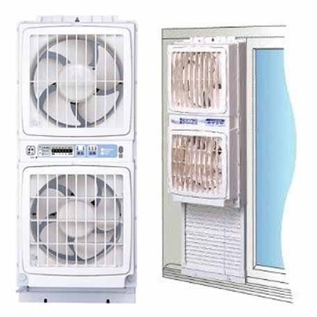 生活家電　冷房　暖房　窓枠に取り付けるだけ！ タバコやペットの臭い、室内のこもった空気を一気に換気！
