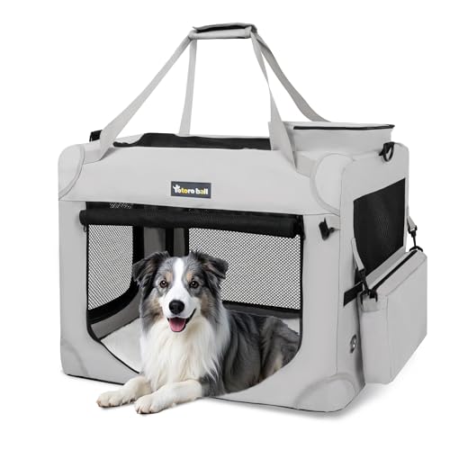 【開封済 未使用品】Totoro ball 折りたたみペットケージ XL グレー Totoro ball 折りたたみペットケージ 犬ソフトケージ 犬用ソフト