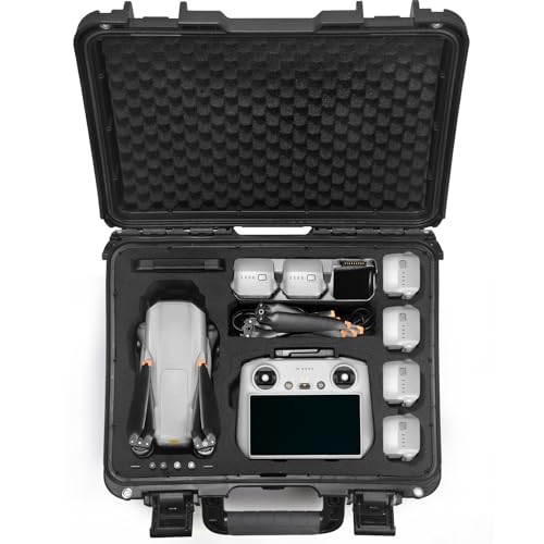 Lekufee DJI Air 3S 防水キャリングケースは、DJI Air 3S/DJI Air 3 Fly More Combo、DJI RC Pro、DJI RC 2、DJI RC N3/N2、DJI RC、RC N1 リモートコントローラーおよび DJI Air 3 ドローンアクセサリーに対応しています（ケースのみ）