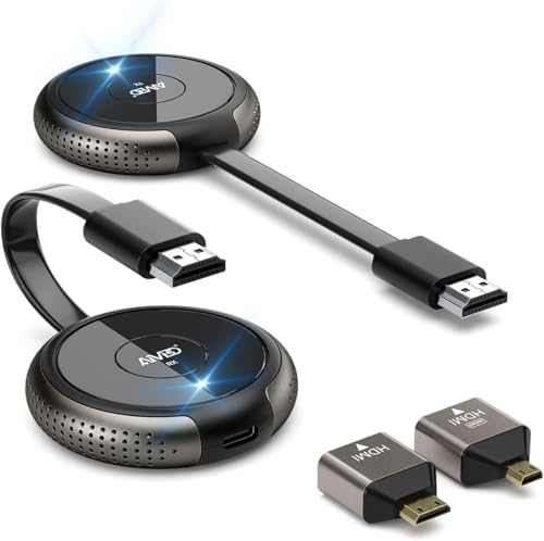 ワイヤレス hdmi 送受信 hdmi 無線 送受信機 AIMIBO 5Ghz/30M安定転送距離 説明会/ライブ配信/プレゼン/ゲーム/パーティーに適用 ビデオトランスミッター 変換端子付属