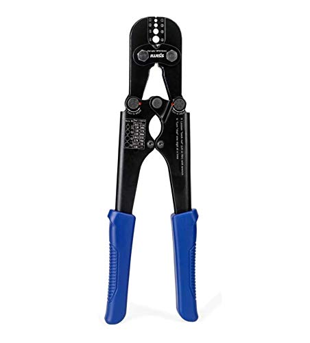 アイウィス(IWISS) オーバルスリーブ ワイヤーロープ ワイヤーロープカッター機能装備 アルミスリーブ かしめ機 圧着 切断 1丁2役！φ1.2mm-φ3.5mm圧着 IWS-1608M-C
