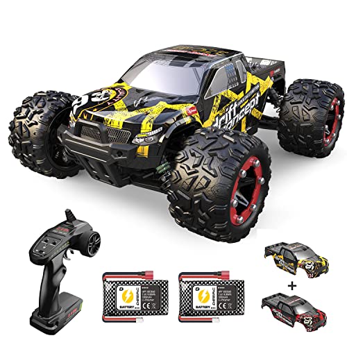 DEERC ラジコンカー オフロード 4WD こども向け 大人向け ブラシレスモーター 60km/h 四輪駆動 高速 1/18 RCカー シェル2個 バッテリー2個 40分間走れ 2.4Ghz 競技可能 贈り物 誕生日 入園 こどもの日 プレゼント 子供 男の子 彼氏 小学生