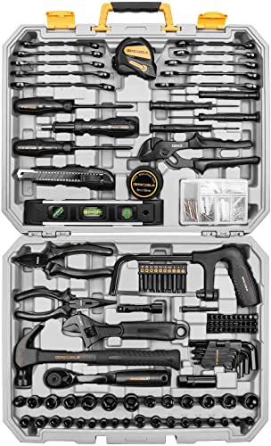 DEKO 218点組 工具セット ホームツールセット 家庭用 ツールセット 日曜大工 DIYセット 作業工具セット 家具の組み立て 住まいのメンテナンス用 修理道具セット 便利な収納ケース付き 8,806円