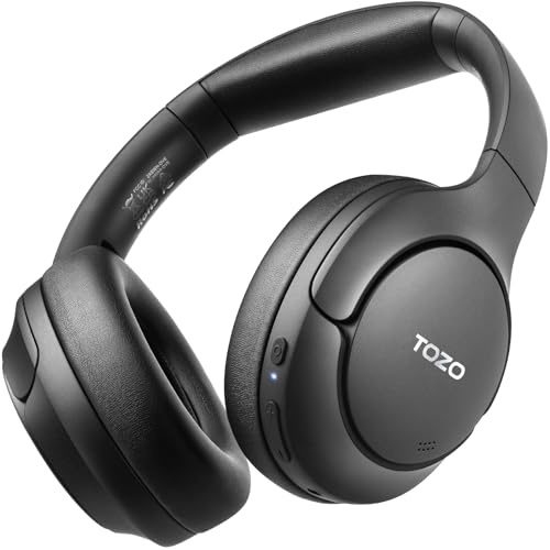 TOZO HT2 ワイヤレスヘッドホン Hi-Res Audio(有線ハイレゾ) 40mm ダイナミックドライバ 密閉型 折り畳み式 軽量 Bluetooth5.3 無線 Type-C & AUX有線接続 最大38dBのノイズを低減ノイズキャンセリングヘッドホン 最大60時間連続再生｜櫻屋オンライン店