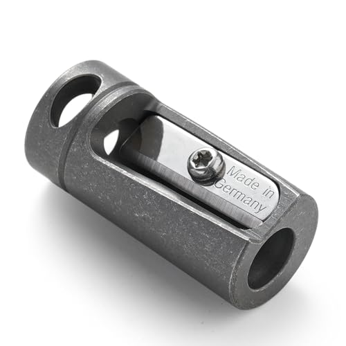 KeyUnity KT00 チタンアロイ木筆削り ＦＲＧ鋼 手動式 8粍木筆穴径 軽さ 小型 持ちはこぶ ?EDC木筆削り しろがね色 mini安全性のある 高耐久性