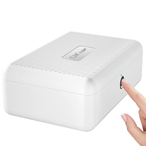 生体認証指紋収納ボックス、AICaseポータブルキャッシュジュエリーセキュリティケースロックボックス金庫、車、家庭、オフィス旅行用のコンビネーションロック