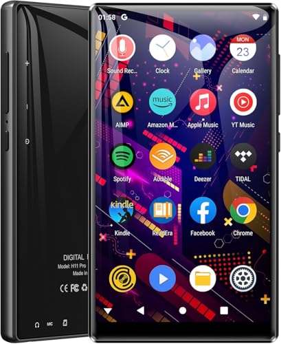 MECHEN 5in MP3電気蓄音機 128GB TF歌留多付き添い人 Android 9.0 快い音電気蓄音機 3GB + 32GB内蔵 笛竹電気蓄音機 多役立つこと MP4電気蓄音機 1080p 固定ディスク デジタルオーディオプレーヤー アプリインストール能力のある 探し回る役立つこと付き添い人