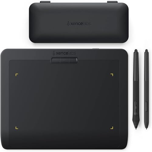 XENCELABS 書き込み経口避妊薬 Small 標準尺度 8in携帯型式 無線電話受け支える 板経口避妊薬 デジタルアートパッド 2類概念の大きさの書き込み 超薄型8粍 8192筆圧気泡管水準器 絵を描くこと面の因子比16:9 Win/Mac/リナックスに相応う能力のある BPH0812W-A-BKS