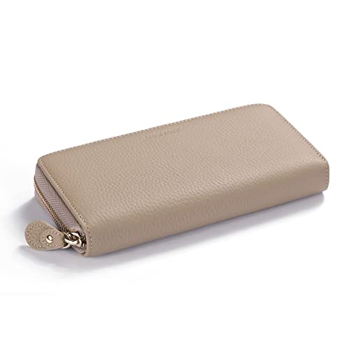 [LUCKYSGY] 財布 レディース 長財布 大容量 ウォレット 牛革 小銭入れ BOX型 カード入れ キーケース 財布セット 4 in 1 スーツ ギフト箱入り ベージュ｜櫻屋オンライン店