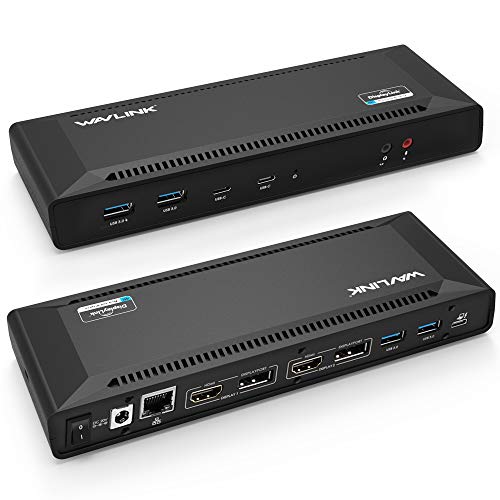 WAVLINK USB C Ultra 5Kユニバーサル ドッキング ステーション macbook pro用デュアル 4Kドッキングステーション 60W PD付き