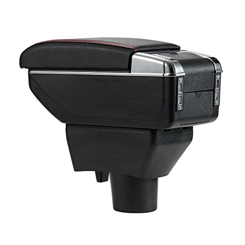 Argentavis アームレスト 適用 アクア NHP10系 及び ヴィッツ 多機能 収納ケース コンソールボックス 水筒 カップホルダー 灰皿 付き 小物入れ (豪華版ブラック)…