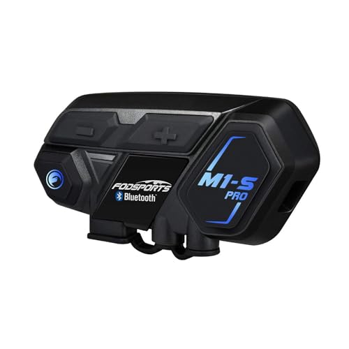 FODSPORTS バイク インカム M1-S Pro インカム 8人同時通話 連続使用20時間 通信自動復帰 音楽共有 ワンタッチ全部接続 異なるデバイスと接続可能 CVC&ENCノイズキャンセリング 強い互換性 Bluetooth ヘルメットヘッドセット バイク用通信機器 防水
