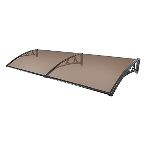 EC Hometec 大屋根庇 住み家庇 ポリカーボネートやとい入れる 200ｘ80糎 ひさし 雨よけ・日よけに 窓/部屋の入り口などに築き上げる能力のある 部屋の入り口庇 (赤銅色)