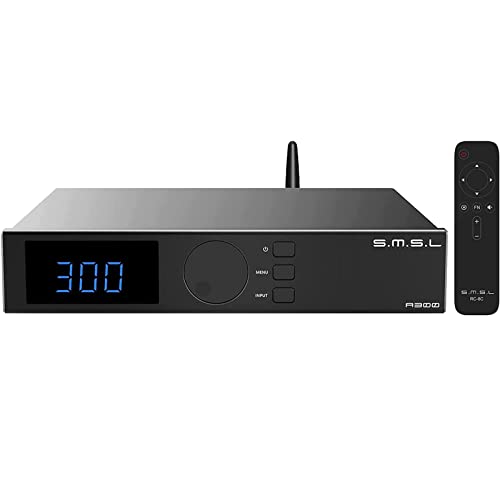 S.M.S.L A300 アンプリファイアー Bluetooth 5.0 BTL 165W x 2 デジタル 力強さ アンプリファイアー ステレオ/モノラル HI-FI 金棒引き用 2.1ch 2.0ch 1ch 超低音部交通信号最終生産物 社会階級D オーディオアンプリファイアー