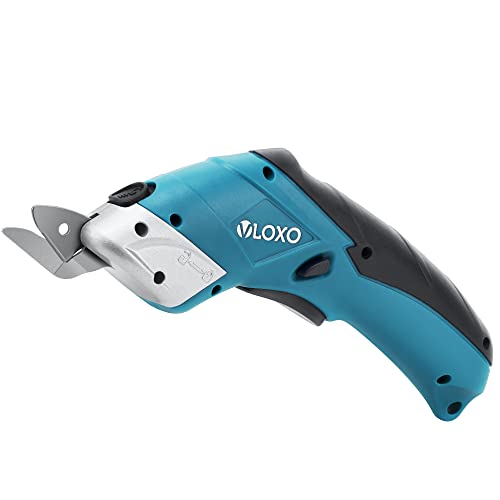 VLOXO電動カッター 電動ダンボールカッター 充電式ハサミ 段ボール 布/カーペット/ダンボール/プラスチックなどに適用 電動ハサミ 充電式 作業工具 DIY用 布切断 布ばさみ