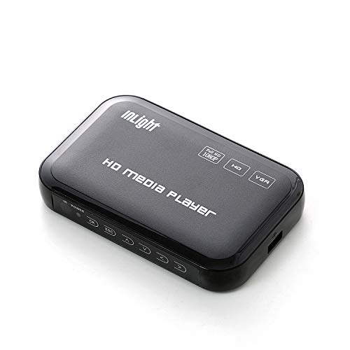 InLightメディアプレーヤー 4K 最大3840*2160p 30fps解像度 HDMI・AVコンポジット接続 MP4・FLV・MOV対応 USBメモリ・SDカード対応 写真や動画をテレビで再生