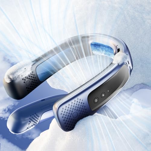 【2025年最新ICE PRO夏のアイス ネッククーラー】Hosiakly 首掛け扇風機 ネッククーラー 冷却プレート 携帯扇風機 ネックファン ねっくくーらー ペルチェ素子 ハンズフリー 単独に冷却と送風調節可能 冷感 ひんやり 急速充電 節電対策 静音 Type-C充電