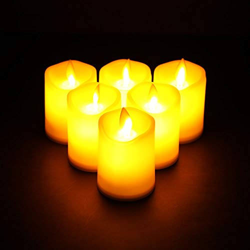 JHY DESIGN led キャンドルライト 高さ5X10cm ろうそく 電池式 ロウソク 揺らぐ炎 リアル感 キャンドル ランタン 癒しの灯り ハロウィン クリスマス プレゼント 飾り 室内 室外飾り 母の日/誕生日/パーティー/結婚式 雰囲気づくり(6個セット)