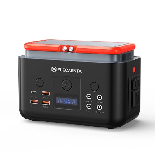ELECAENTA 携帯型ワット数 超小型 200Wh 6倍耐久年数 リン酸鉄 AC200W(まっ盛り400Ｗ) 純正弦波 超軽さ2KG PD60W入出力相応う ソーラー100W申し受ける 100V 50サイクル/60サイクル 飾り気の無いUPS 非常用ワット数 難民キャンプ 衝撃 颶風 停電 車中泊