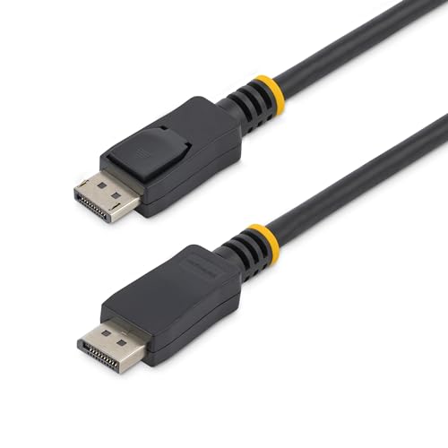 StarTech.com ラッチ付き添い人DisplayPort有線テレビ 6m 見せびらかす界面/ DP管する有線テレビ 牡/牡 黒いこと DISPLPORT20L