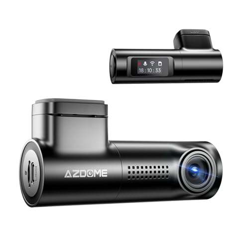 AZDOME ドライブレコーダー 0.96モニター付き 24時間駐車監視 小型 ドラレコ フロント用としてもリア用としても利用可能 スーパーキャパシタ搭載 WDR搭載 暗視機能 Gセンサー 常時録画+緊急録画 LED信号対応 ノイズ対策済 初心者配線簡単取付簡単