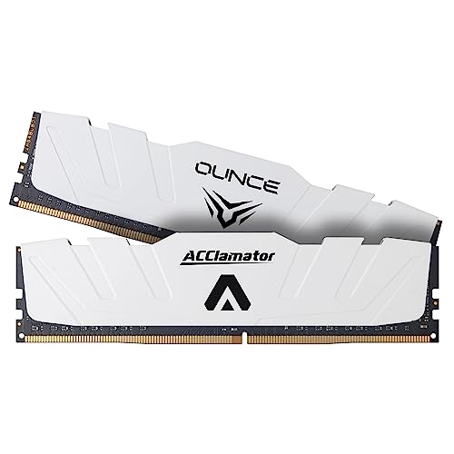 32GB 3200MHz DDR4 Memory / PC4-25600 XMP 1.35V (16GB x 2枚) ヒートシンク付きシリーズ デスクトップPC用 メモリモジュール Acclamator OUNCE