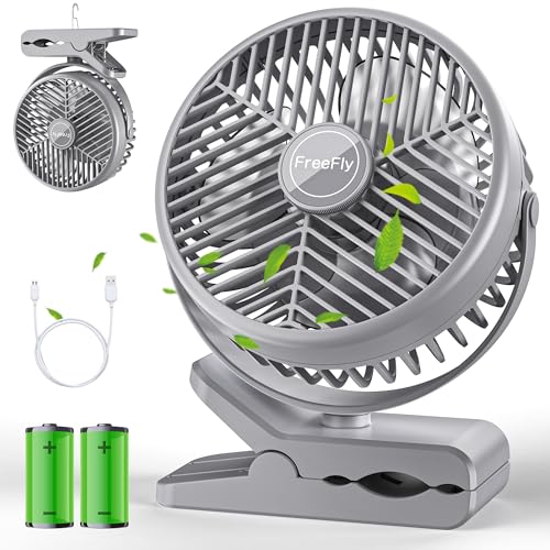 楽天市場】【10000mAh電池内蔵】FreeFly 充電式クリップ扇風機 卓上