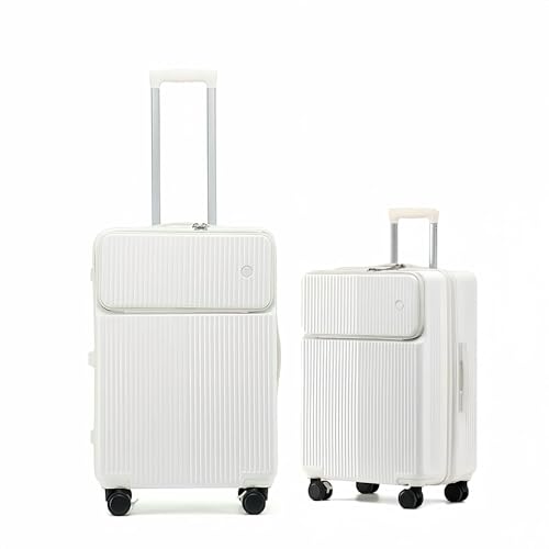 [Spyplan] スーツケース 機内持ち込み キャリーケース キャスター ストッパー付き フロントオープン 可愛い 多機能 トップオープンパソコンケース キャリーバッグ カップホルダー付き トランク ジッパー 超軽量 人気 頑丈 TSAロック搭載
