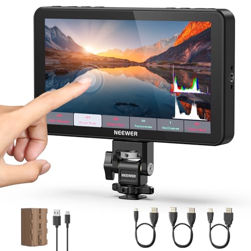 NEEWER F700 7\" カメラフィールドモニター 3D LUT付き添い人2000nit 固定ディスク 1920x1080 IPSタッチスクリーン 4K HDMI繰り返しはたご屋/アウト まっ盛り興味の中心DSLR映像媒体助けることHDR砂紋 コールドシューマウント 5200mAh 蓄電池\u0026有線テレビ"