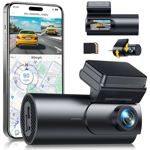 GKU 新版ドライブレコーダー 前後カメラ 【4K・1.5&rdquo;インチ液晶】 GPS 【5GWIFI】 スマホん連携 小型ドラレコ 前後4k+1080p ドライブレコーダー ゼンゴ 【Type-C】 WDR搭載 暗視機能 170&deg;広角 Gセンサー 緊急録画 ループ録画 LED信号機対応｜櫻屋オンライン店