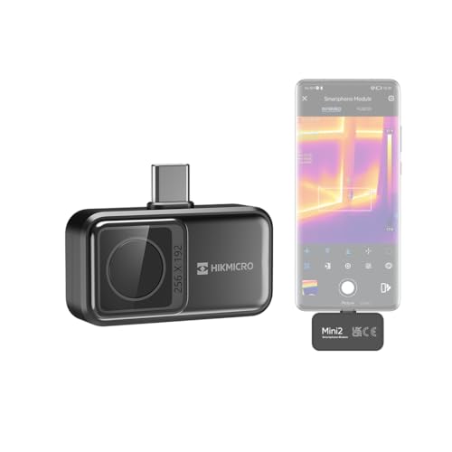 HIKMICRO Mini2 サーモグラフィー スマホ用、256 x 192 IR解像力、Android用サーモ写真機、25サイクルリフレッシュ単位料金、50°広角、49,152絵素、 -20°C ~350°C、USB-C(iphoneには非相応う)