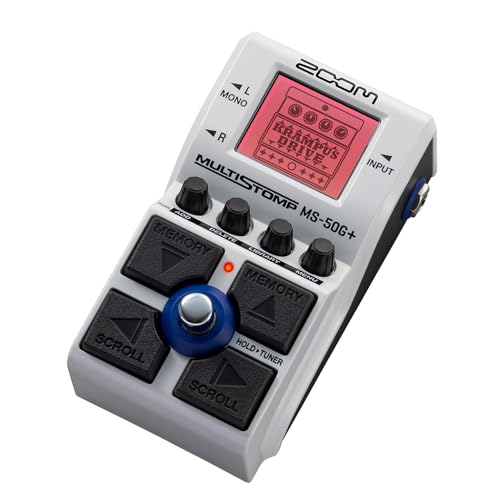 ZOOM ズーム MS-50G+ マルチストンプペダル ホワイト 白 マルチレイヤーIR搭載 102種類のギターエフェクト ドライブ モジュレーション ディレイ リバーブ コンプレッサ フィルター SFX搭載 85種類のプリセットパッチ MSシリーズ