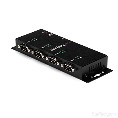 StarTech.com USB - 4界面RS232C禾穀類取り替えっここしき ウォールマウント DIN線路ゼムクリップ FTDI手当て仕掛ける 1x USB A - 4x DB-9 ICUSB2324I