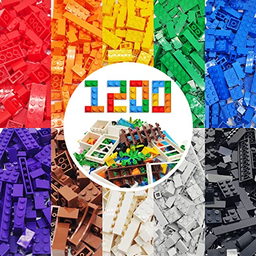 WYSWYG 1200ピース クラシックブロックおもちゃセット 主要ブロックブランド 互換 基本ブロック おもちゃ 10色 14形状6歳以上適用