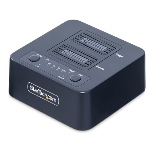 StarTech.com M.2 NVMe SSD照明ランプ／1対1／独立独行型 転写物機／最大限度90GBpm／USB 3.2 Type-A Type-C繋ぎ合わせる相応う（20Gbps）／デュアルベイ クローン デュプリケーター M2-HDD-DUPLICATOR-N1