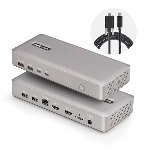 StarTech.com 縛ステイション USB4 2画面 4K120サイクル HDMI 100W 6xUSB ローカルエリアネットワーク Type-Cマルチこしき 155NA-USB4-DOCK