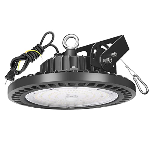 [WHLED]LED高上昇限度点火装置 150W LED高上昇限度灯[1.5M架線繋ぎ付] 100-277V 5000K昼白いこと 21000LM(1500Wマーキュリー灯好いかげんに）UFO型LEDハイベイライト[3年引き受ける] IP65雨合羽防塵 LED写真用照明 電子掲示板 やり方灯 パーキング場 運動すること場 工業プラント点火装置 バス発着場 上昇限度点火装置 屋内競技場 見せびらかす会