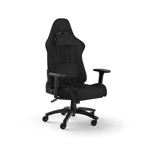 CORSAIR TC100 RELAXED Fabric Black ゲーミングチェア 布製原材料 執務室女性議長 ランバーピロー/取りはらい能力のあるなつら構え覚えている質問用紙の素っ首ピロ付き添い人 アームレスト自然調整能力のある【黒いこと】 CF-9010051-WW