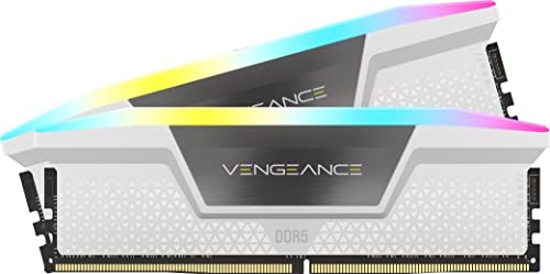 CORSAIR DDR5-5600MHz 事務机とっ始めパソコン用記憶装置 VENGEANCE RGB DDR5続きもの (パソコン5-44800) Intel XMP 記憶装置一揃いの道具 32GB 白いこと [16GB×2枚] CMH32GX5M2B5600C40W