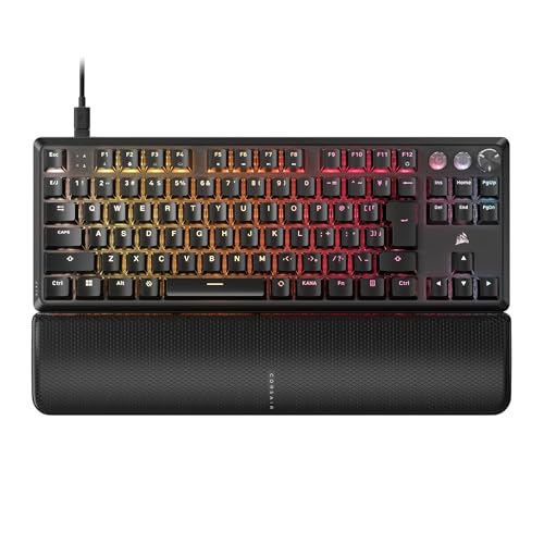 ラピッドトリガー搭載 CORSAIR K70 PRO TKL MGX Hyperdrive磁気式キースイッチ ブラック ゲーミングキーボード 脱着可能パームレスト付き ラピトリとSOCD同時に使用可能 8000HZ polling rate 日本語配列 ブラック CH-911911G-JP2【Call Of Duty
