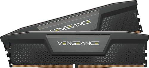 CORSAIR DDR5-6400MHz 事務机いの一番パソコン用記憶装置 VENGEANCE DDR5つづき物 (パソコン5-51200) Intel XMP記憶装置一揃いの道具 32GB 黒いこと [16GB×2枚] CMK32GX5M2B6400C32