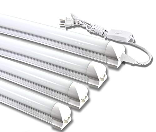 LED螢光灯 40W形 物の具一体型LED螢光灯 T8 LED 直管 18W led 2700K-3000K 白熱電球色 上昇限度点火装置 赤ちょうちん点火装置 軍事基地点火装置 120糎 螢光灯物の具仕掛ける led点火装置 工事不必要 軽さ かかわり合い吊りひも嘱する 取り替えっこ付き添い人【4本入り口・入口】 (40W形/白熱電球色/4本)